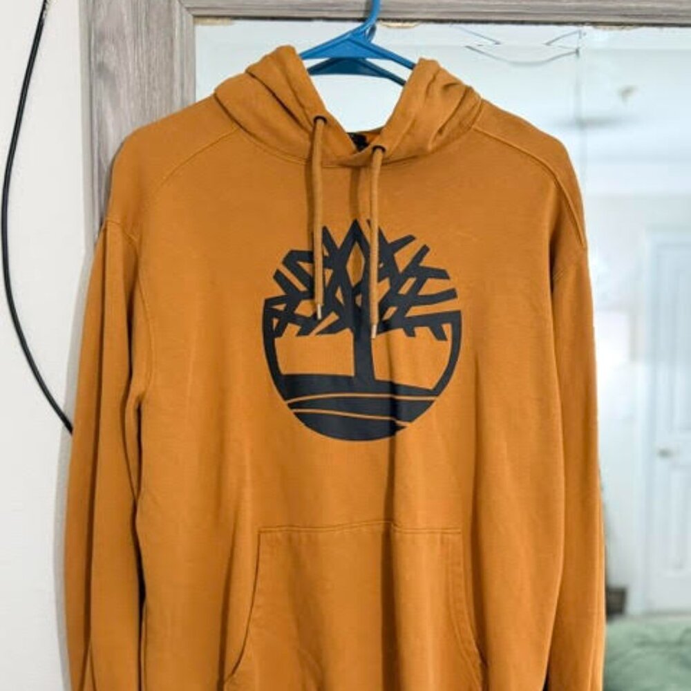 Timberland-Lightly used Sweatshirt, Brown logo -Large
